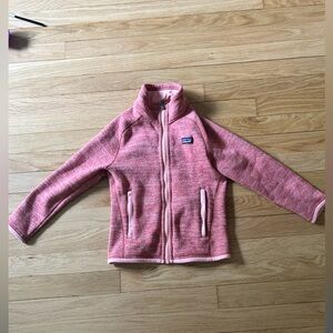 Patagonia girls xs better sweater fleece in pink